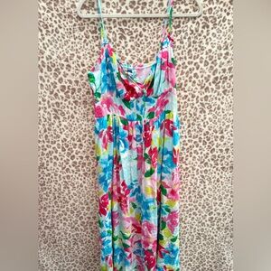 Old Navy Colorful Floral Dress With Pockets